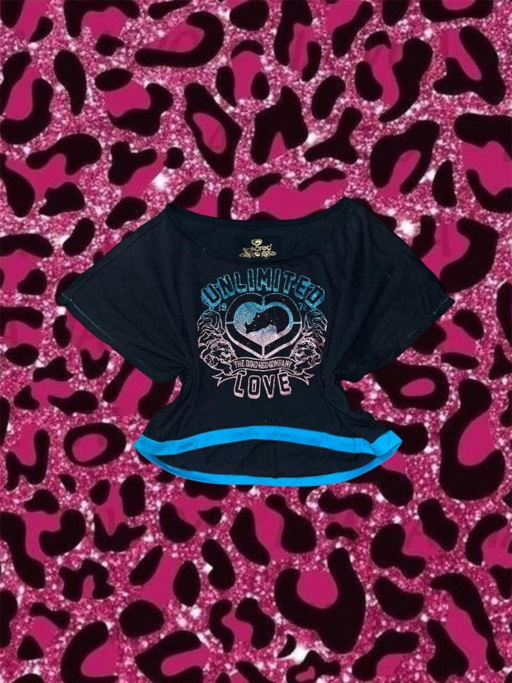 2010s Ecko Unltd. black & blue crop top